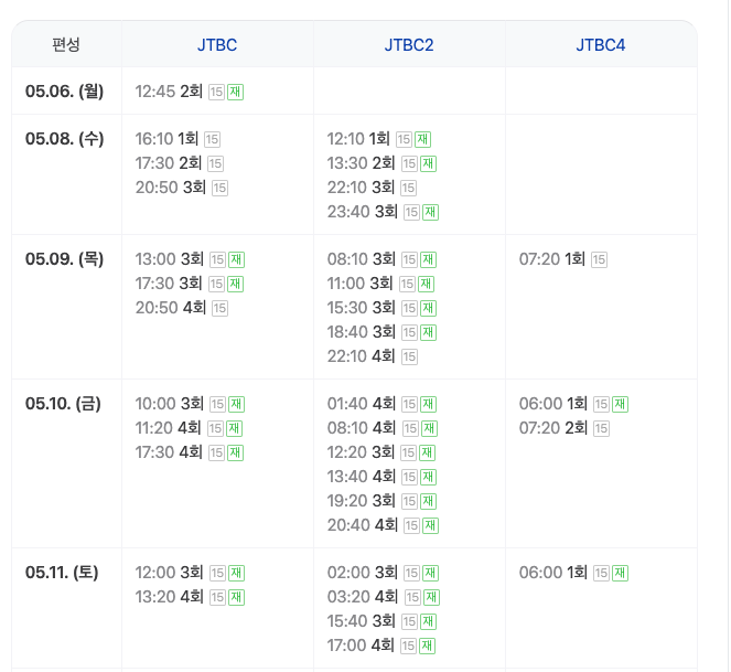 비밀은 없어 재방송 보러가기, OTT에서 다시보기, 재방송시간 일정 6 비밀은 없어 재방송 편성정보
